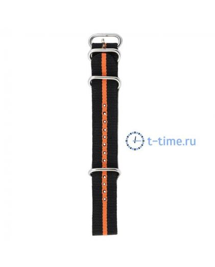 Ремешок для часов Zulu "Nato" 22 мм blk+red